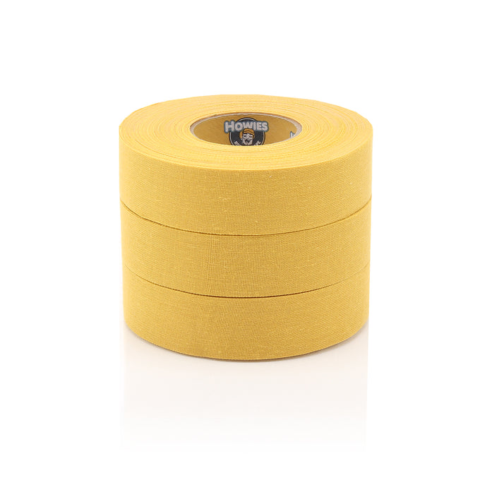 Howies Yellow Cloth Hockey Tape Cloth Tape Howies Hockey Tape 3pk