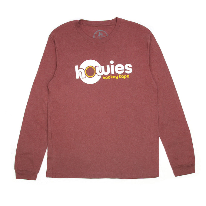 The Tee-J Long Sleeve Howies Hockey Tape Burgundy X-Small