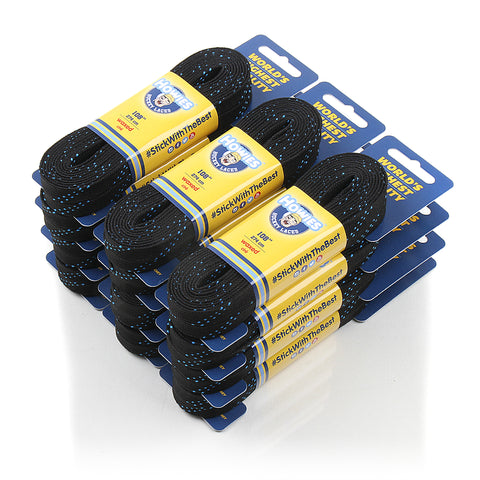 Howies Black Waxed Hockey Skate Laces Waxed Laces Howies Hockey Tape 12pk 72"