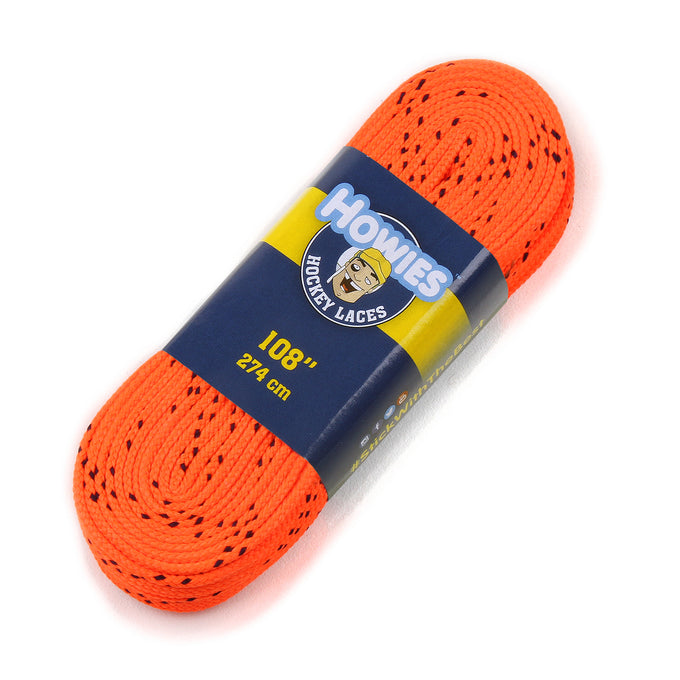 Howies Hot Orange Cloth Hockey Skate Laces Cloth Laces Howies Hockey Tape 1pk 72"