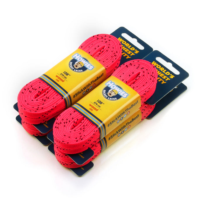 Howies Pink Waxed Hockey Skate Laces Waxed Laces Howies Hockey Tape 4pk 72"