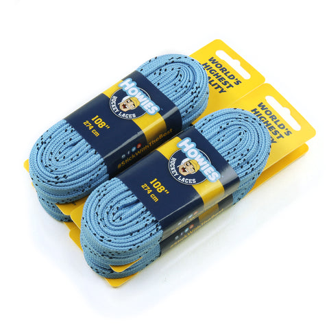 Howies Sky Blue Cloth Hockey Skate Laces Cloth Laces Howies Hockey Tape 4pk 72"