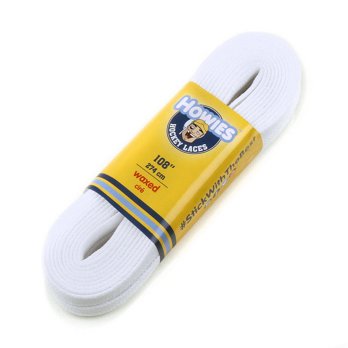 Howies White Waxed Referee Skate Laces Referee Laces Howies Hockey Tape 1pk 96"