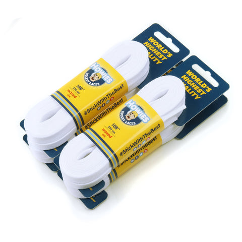 Howies White Waxed Referee Skate Laces Referee Laces Howies Hockey Tape 4pk 96"