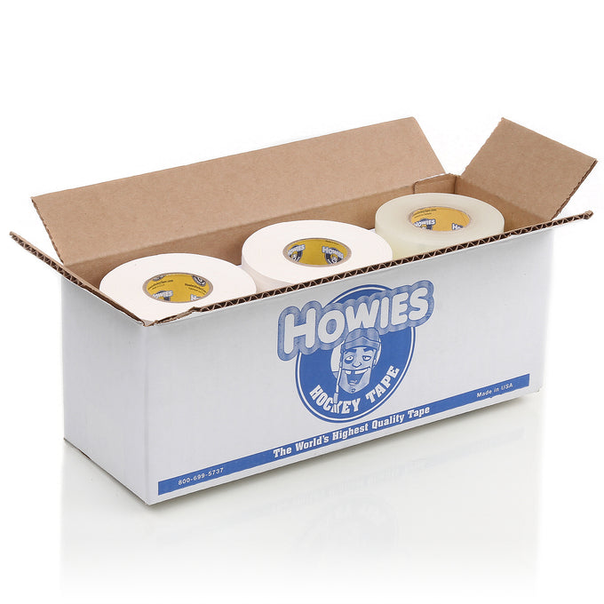 Howies Hockey Tape - 6 White Cloth & 6 Clear Shin Pad Mixed Tape Cases Howies Hockey Tape