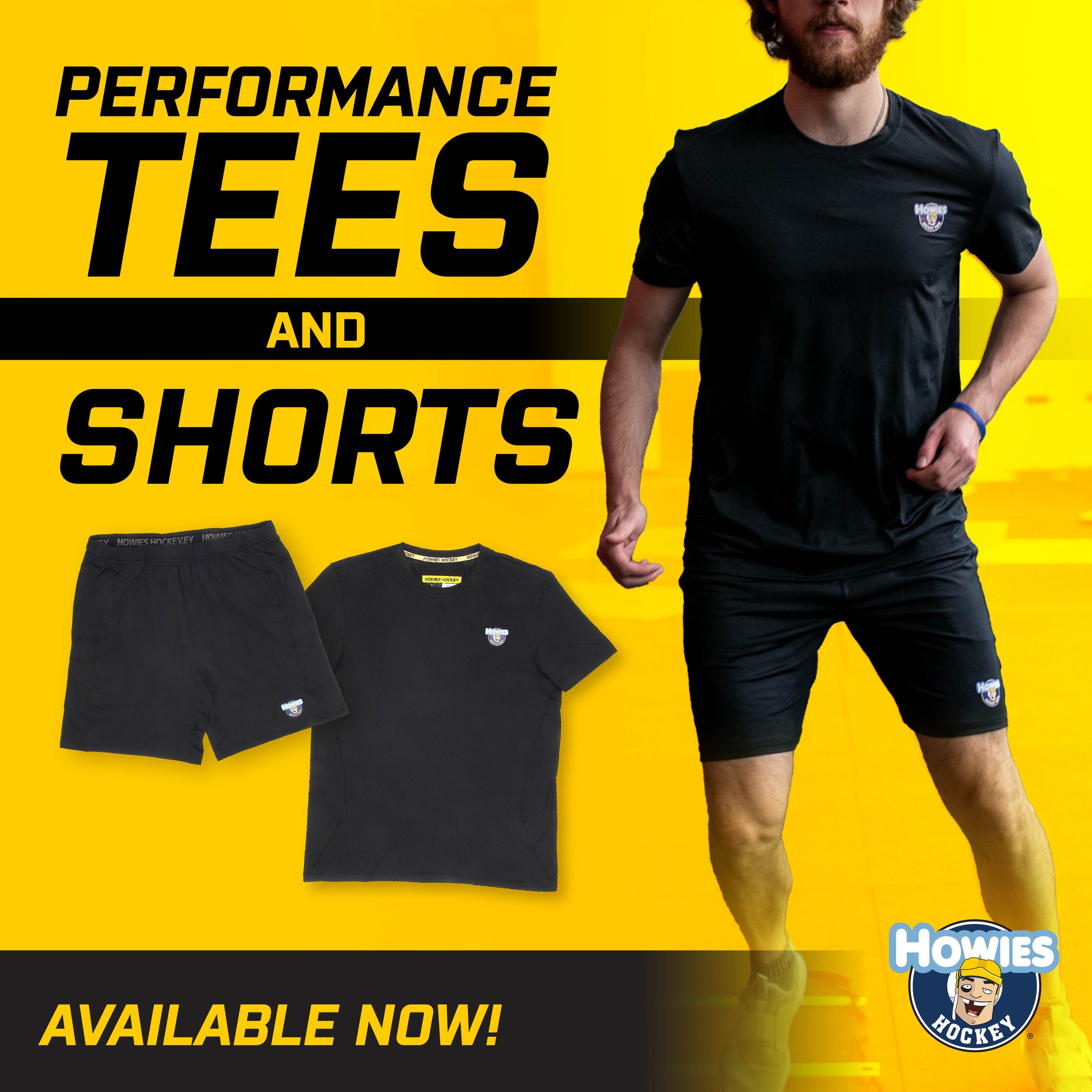 Performance tees and shorts available now!