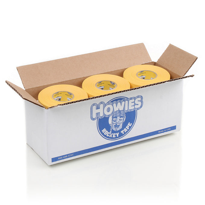Howies Yellow Cloth Hockey Tape Cloth Tape Howies Hockey Tape 12pk