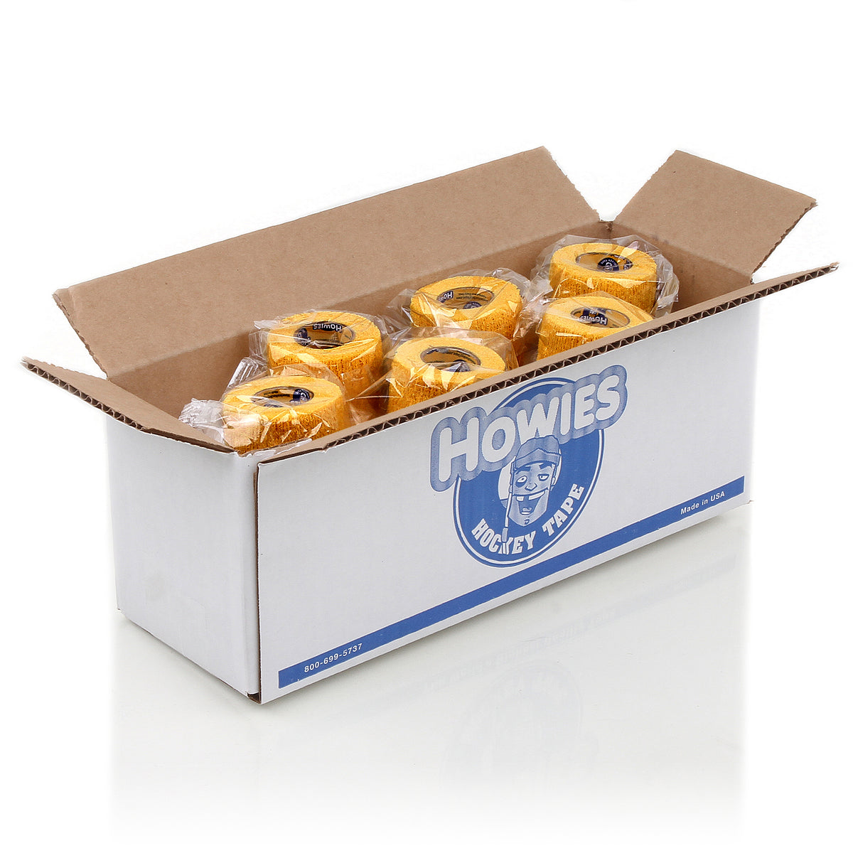 Howies Yellow Stretchy Grip Hockey Tape Stretch Grip Tape Howies Hockey Tape 12pk