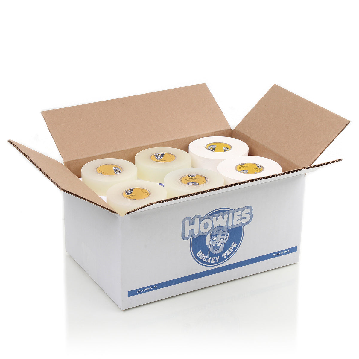 Howies Hockey Tape - 10 White Cloth & 20 Clear Shin Pad Mixed Tape Cases Howies Hockey Tape