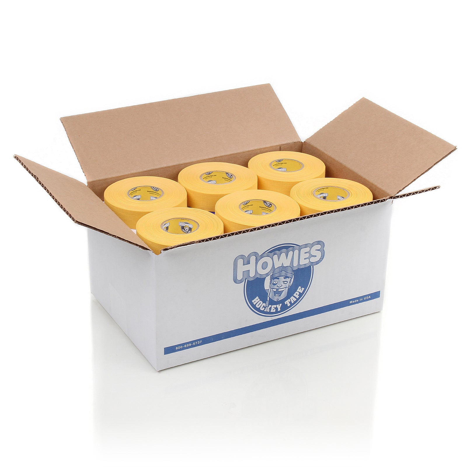 Howies Yellow Cloth Hockey Tape Cloth Tape Howies Hockey Tape 36pk