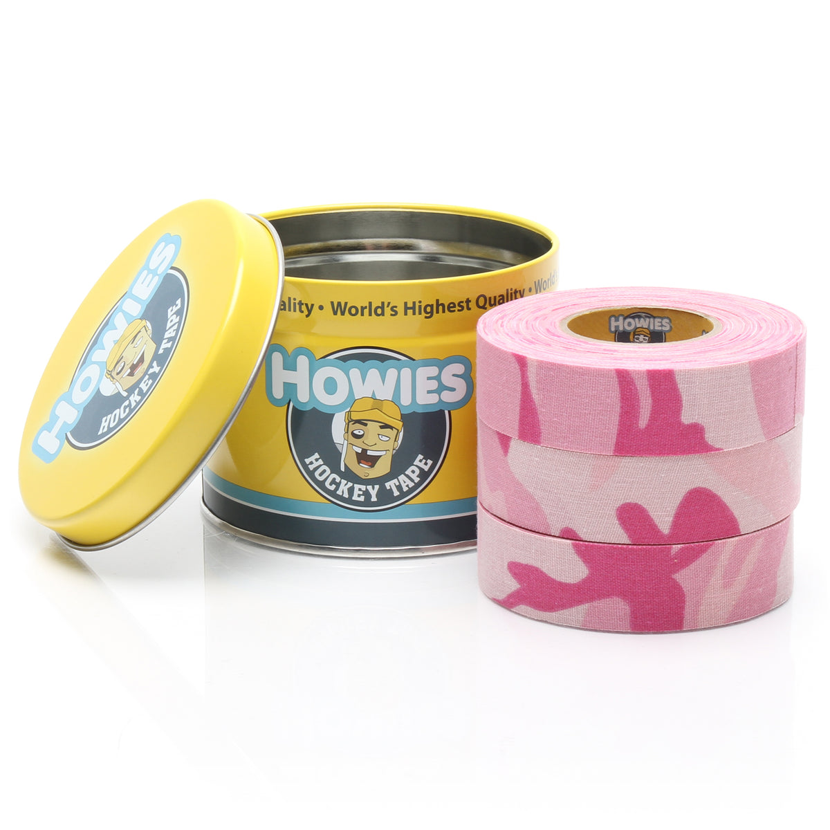 Howies Pink Camo Hockey Tape Patterned Tape Howies Hockey Tape 3pk