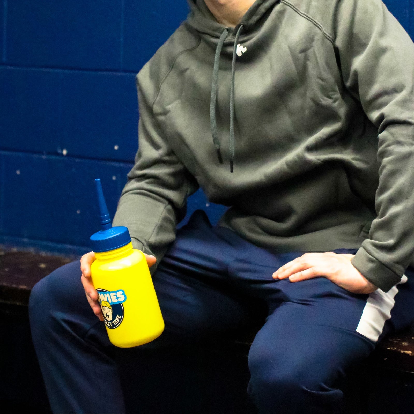 Howies Hockey Yellow Long Straw Water Bottle (1L) Water Bottles/Carriers Howies Hockey Tape