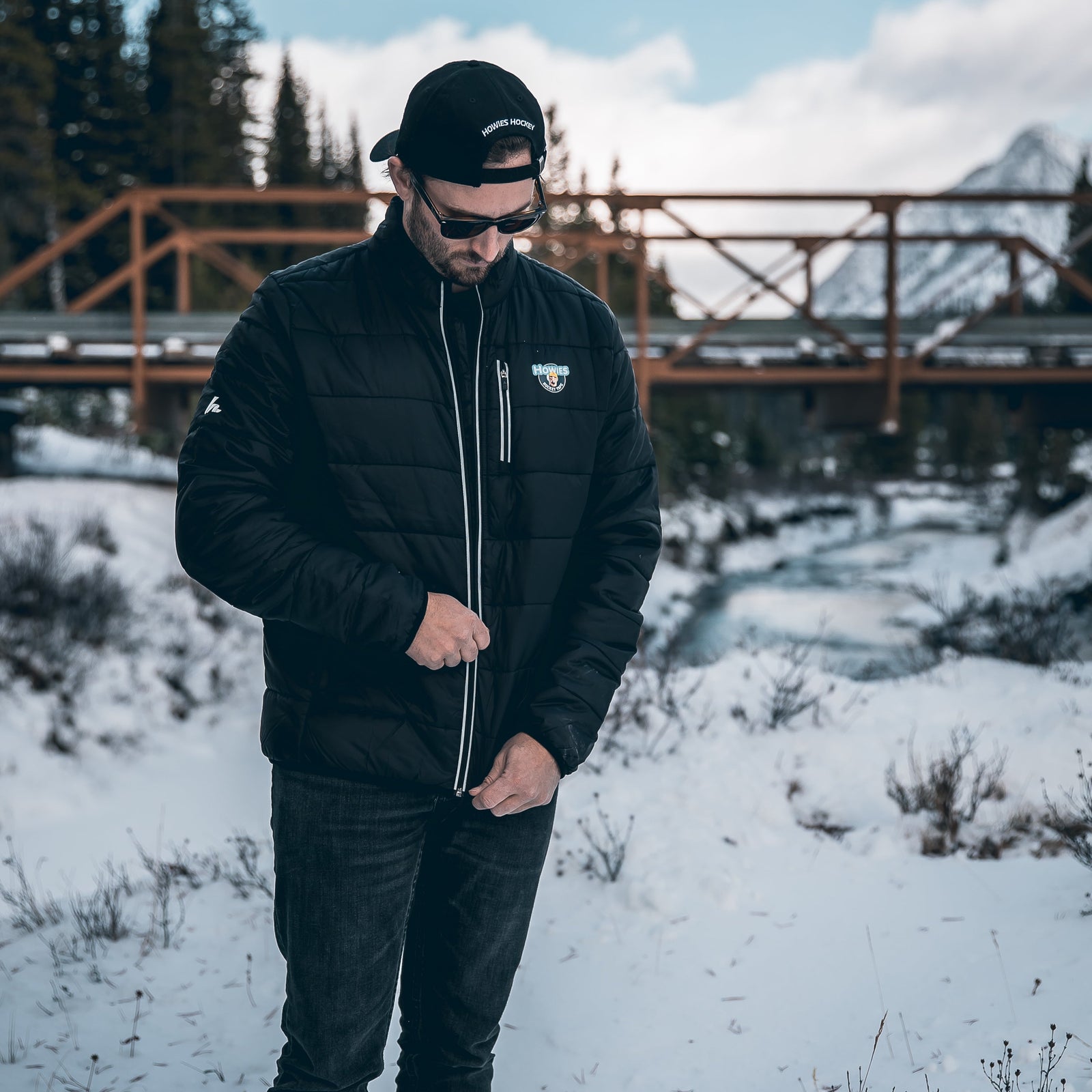 Howies Hockey Puffer Jacket Jackets Howies Hockey Tape   