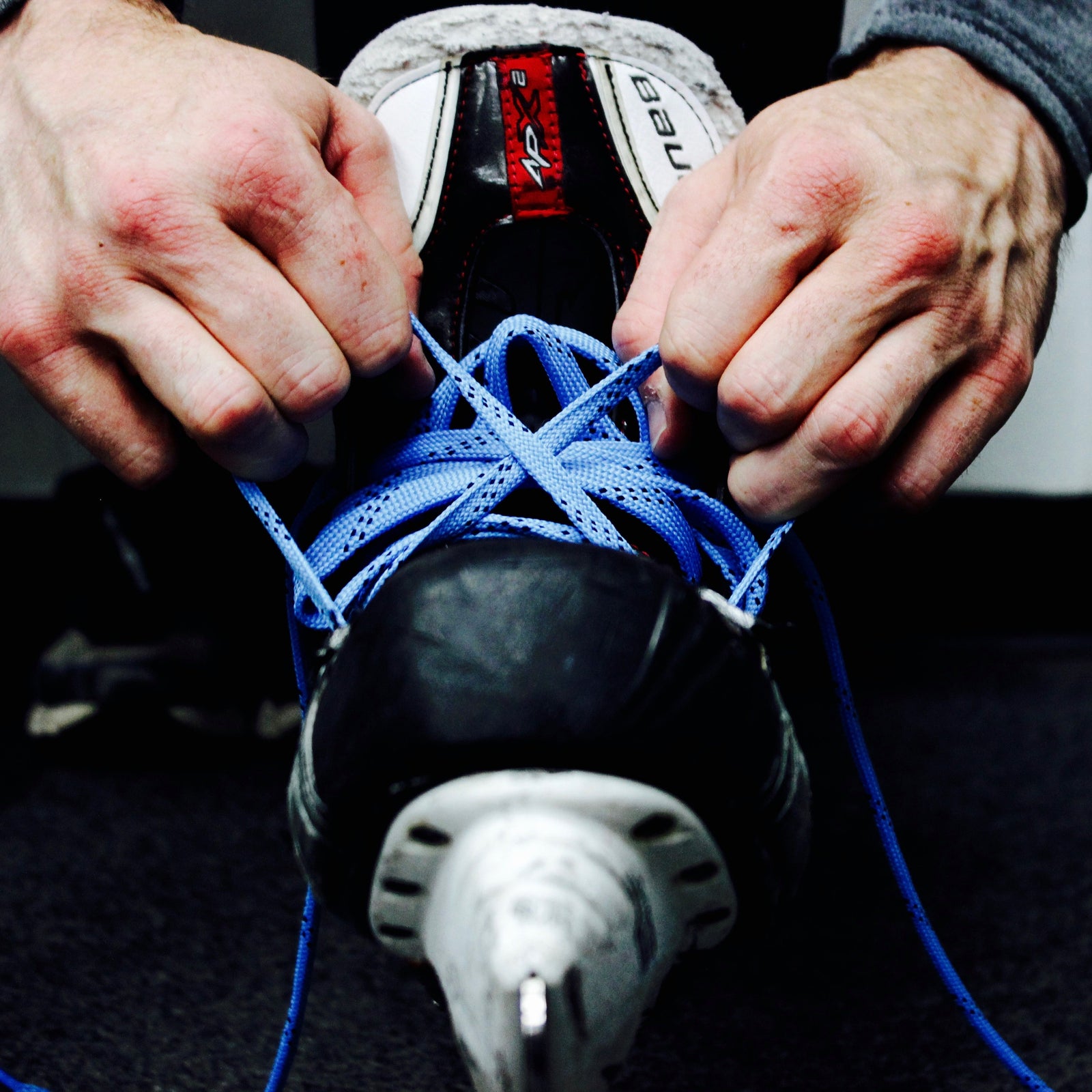 Howies Sky Blue Waxed Hockey Skate Laces Waxed Laces Howies Hockey Tape