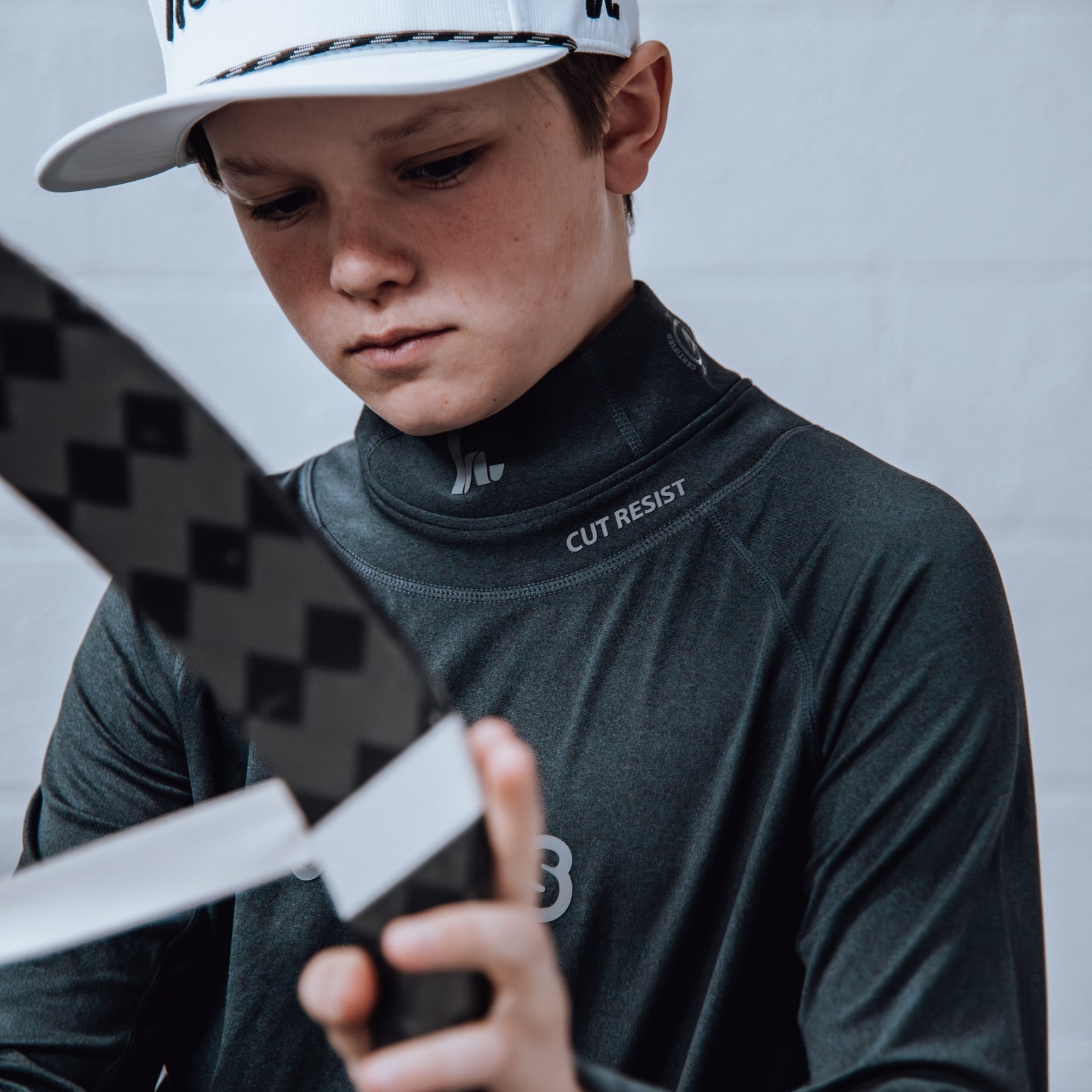 FlexProtect Pro Long Sleeve Cut-Resistant Shirt Neck Guard Howies Hockey Tape Youth Small