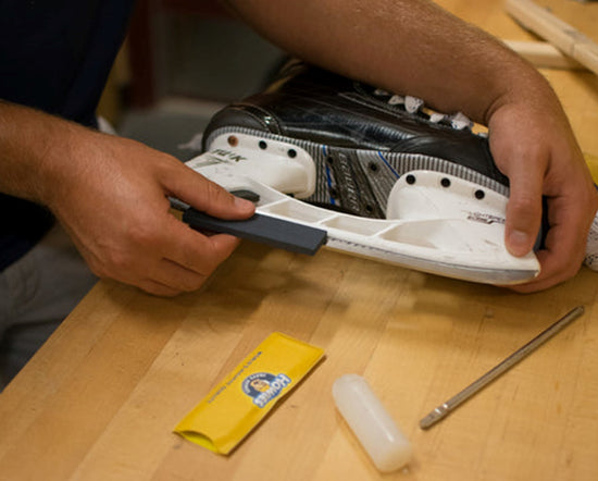 Man using Howies skate stone