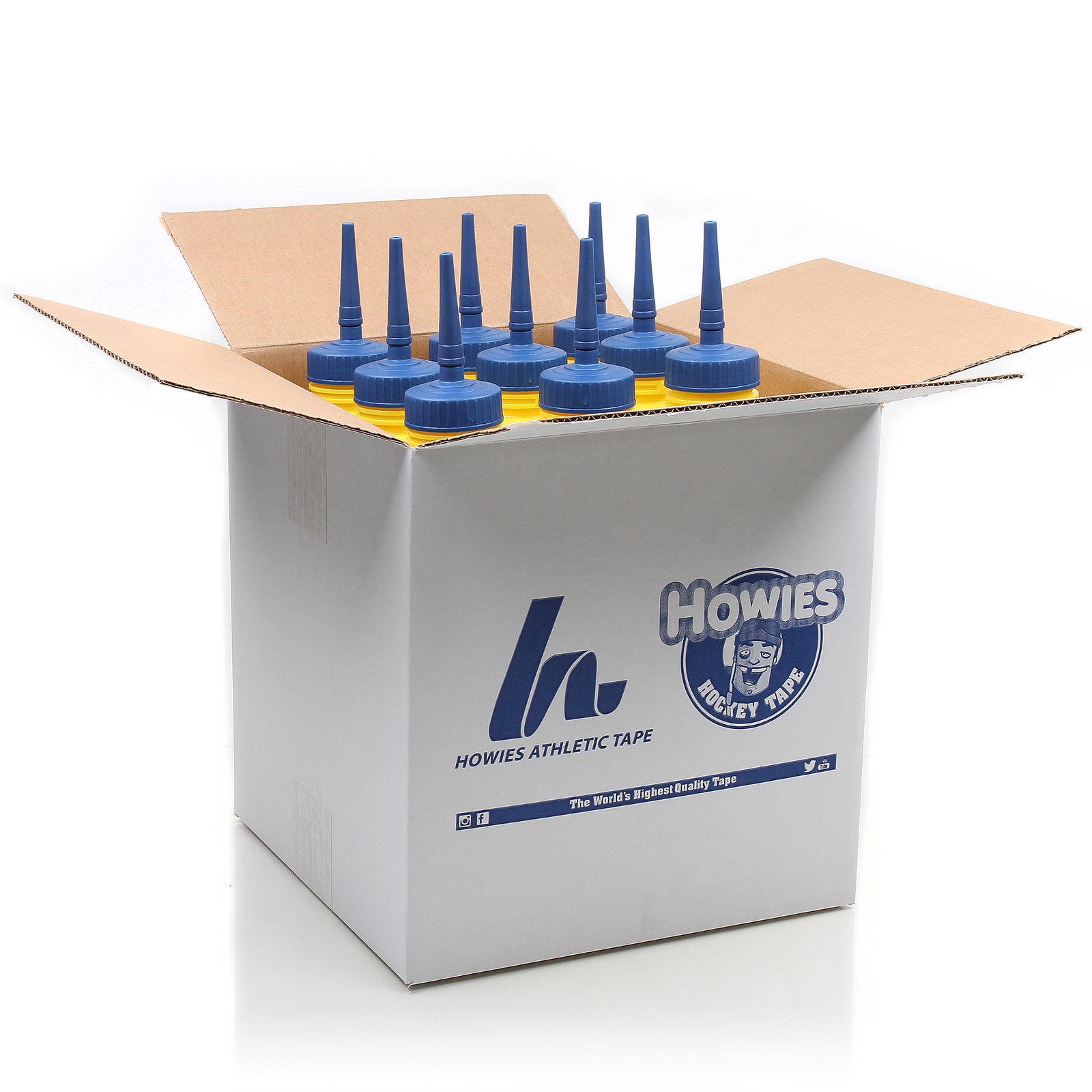 Howies Hockey Yellow Long Straw Water Bottle (1L) Water Bottles/Carriers Howies Hockey Tape 24pk