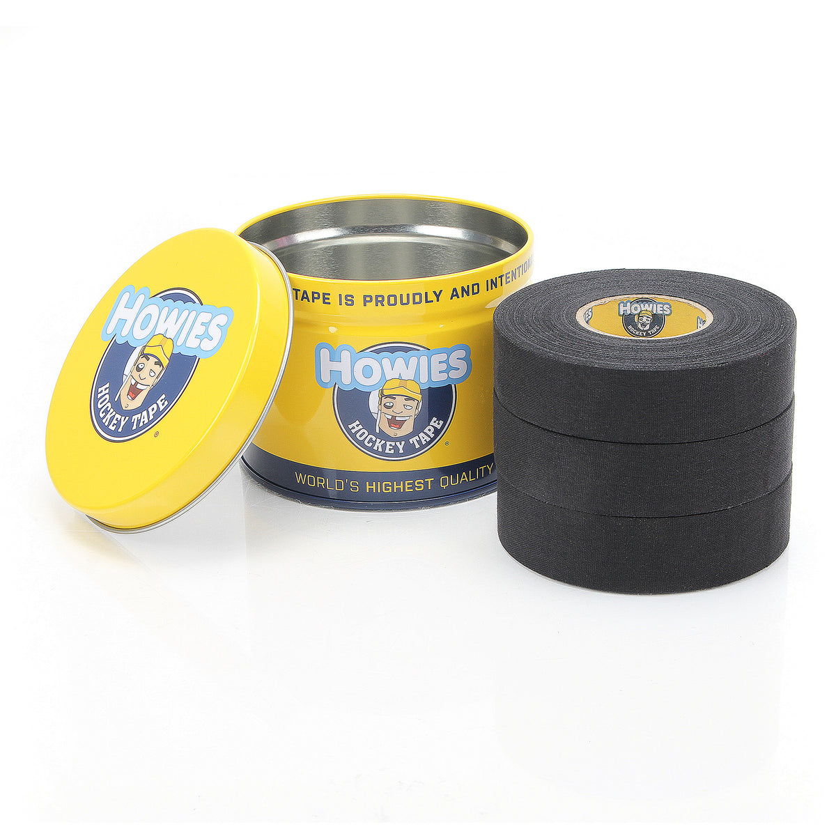 Howies Black Cloth Hockey Tape Cloth Tape Howies Hockey Tape 3pk
