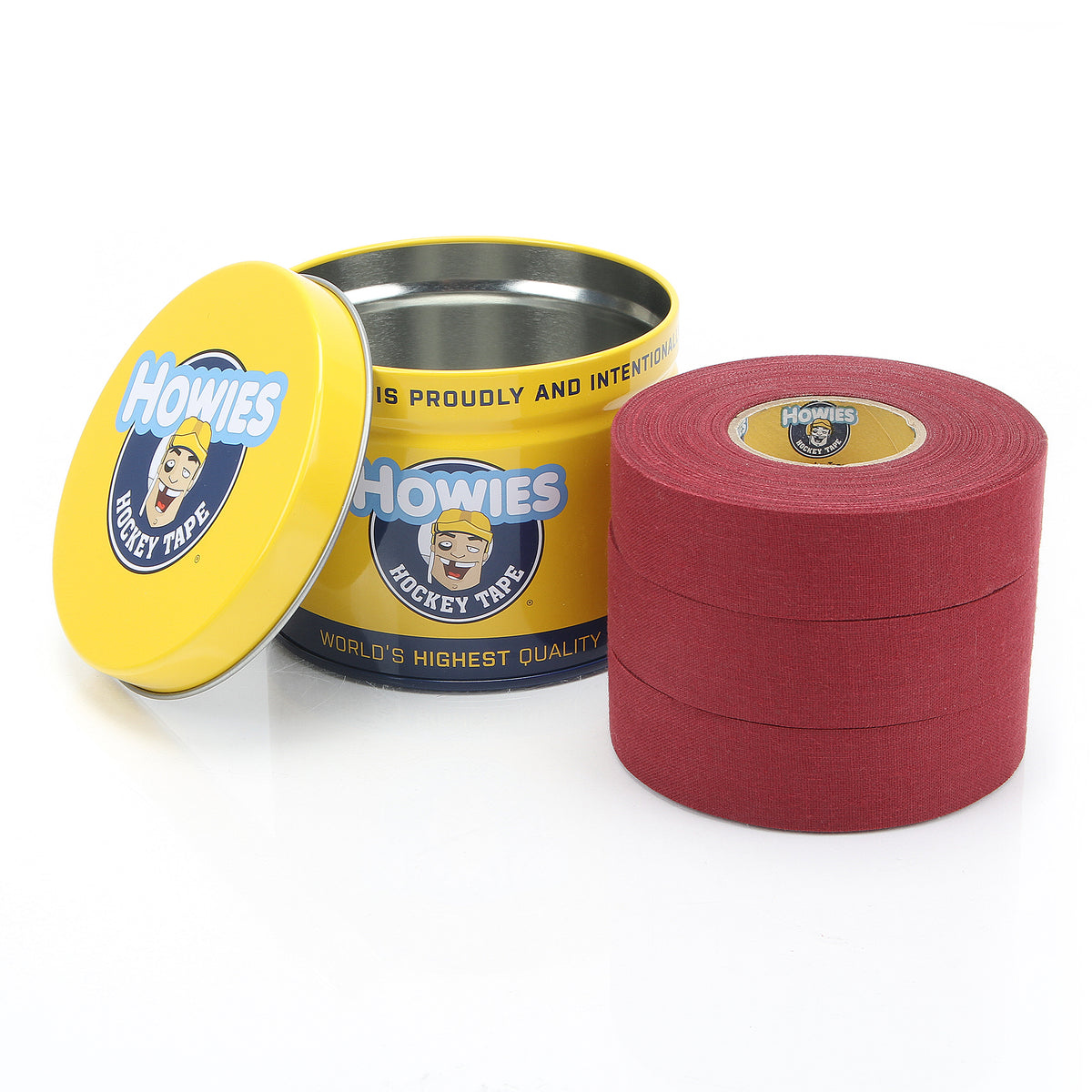 Howies Maroon Cloth Hockey Tape Cloth Tape Howies Hockey Tape 3pk