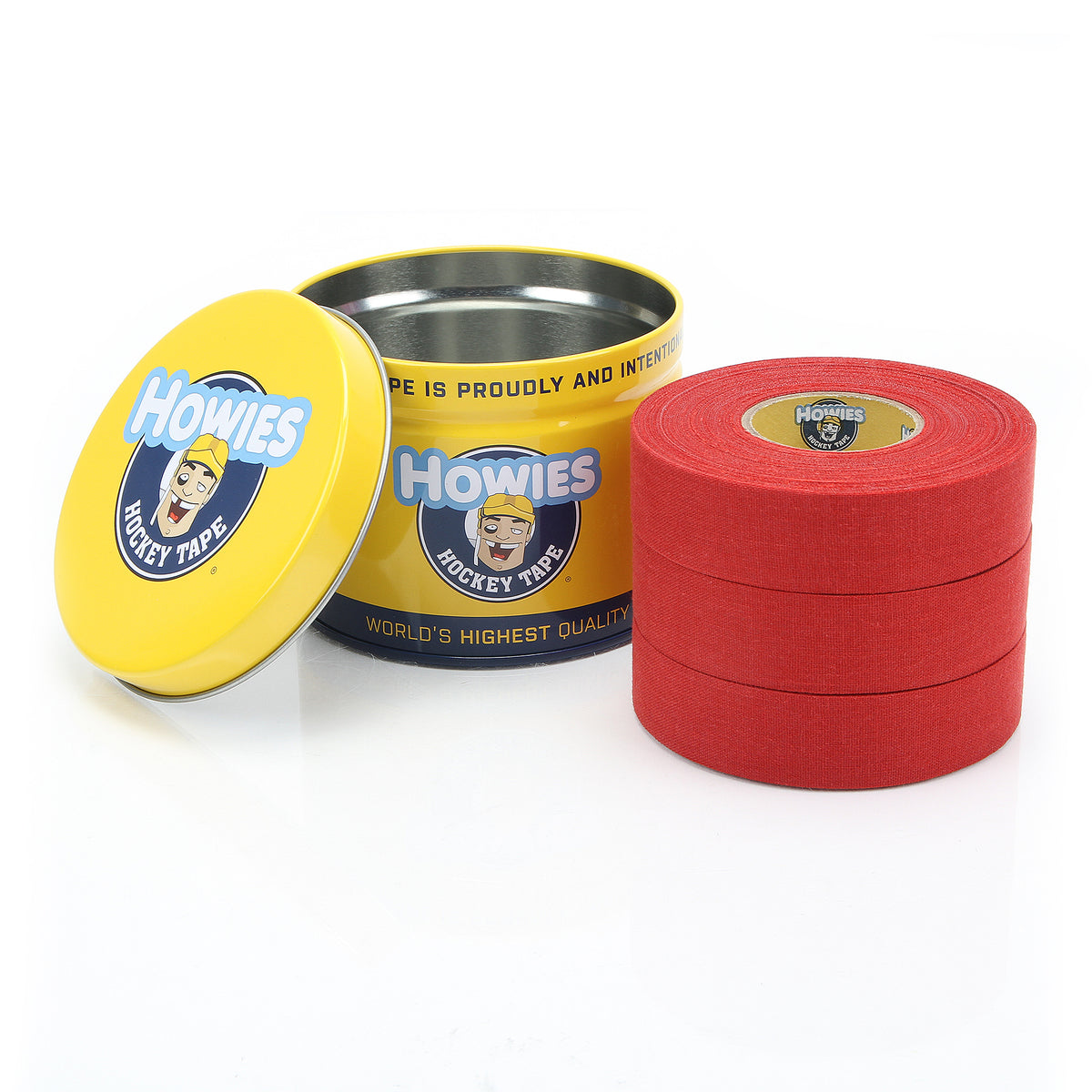 Howies Red Cloth Hockey Tape Cloth Tape Howies Hockey Tape 3pk