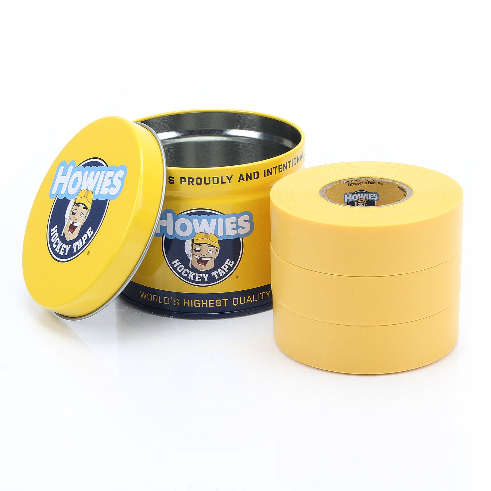 Howies Yellow Shin Pad Hockey Tape Shin Pad Tape Howies Hockey Tape 3pk