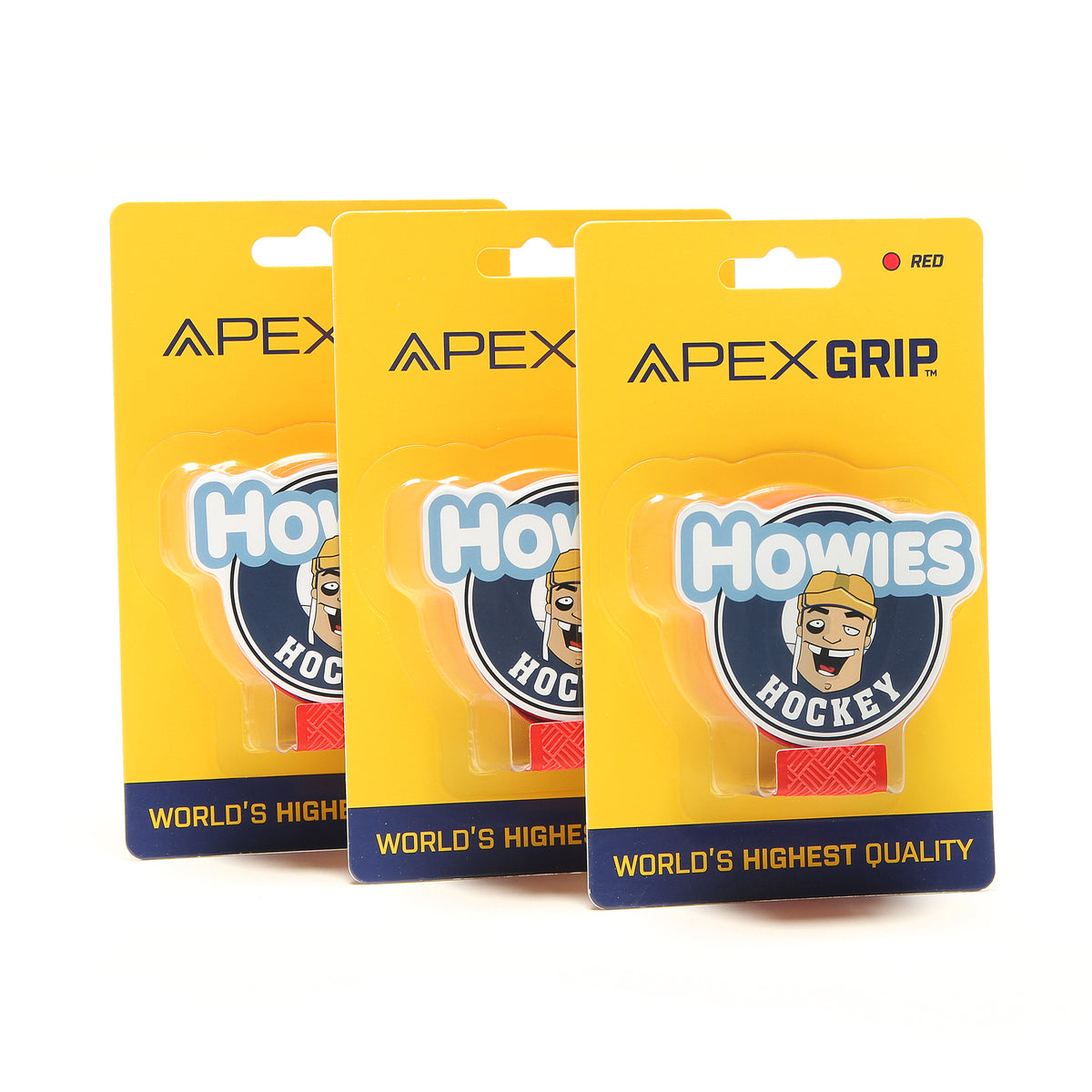 Howies Red APEX Grip Tape Apex Grip Howies Hockey Tape 3pk