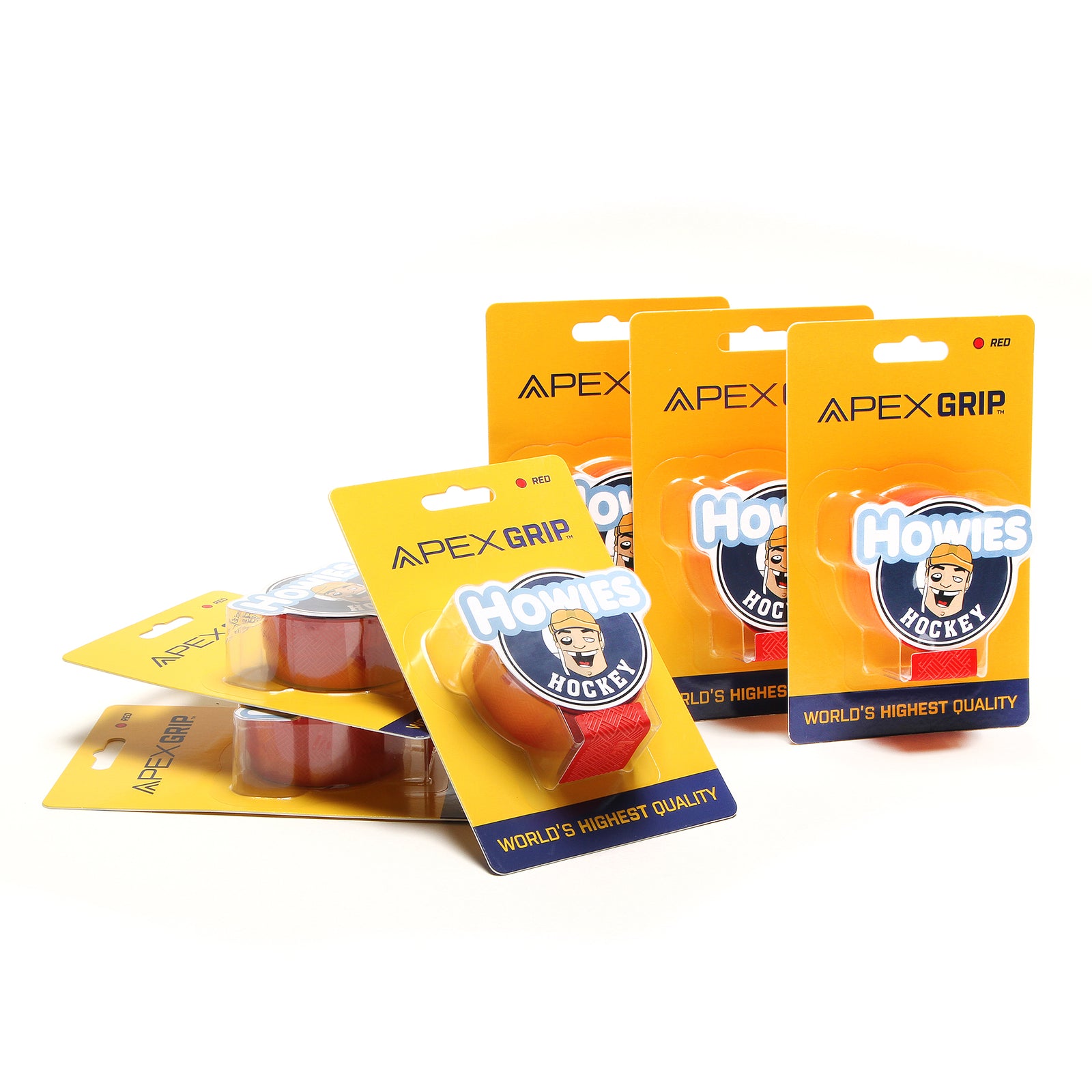 Howies Red APEX Grip Tape Apex Grip Howies Hockey Tape 6pk