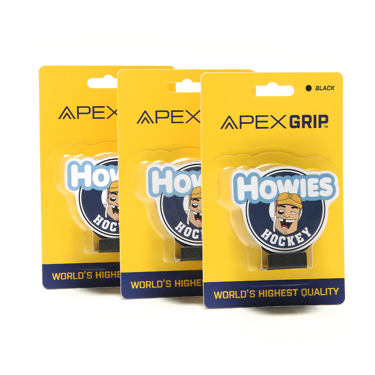 Howies Black APEX Grip Tape Apex Grip Howies Hockey Tape 3pk