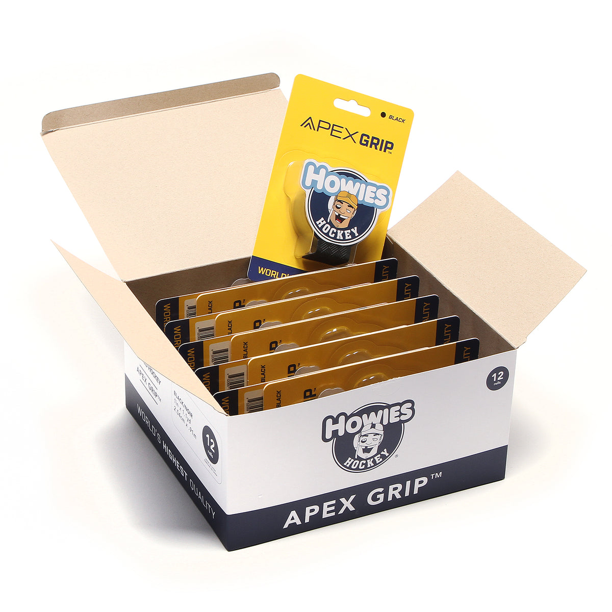 Howies Black APEX Grip Tape Apex Grip Howies Hockey Tape 12pk
