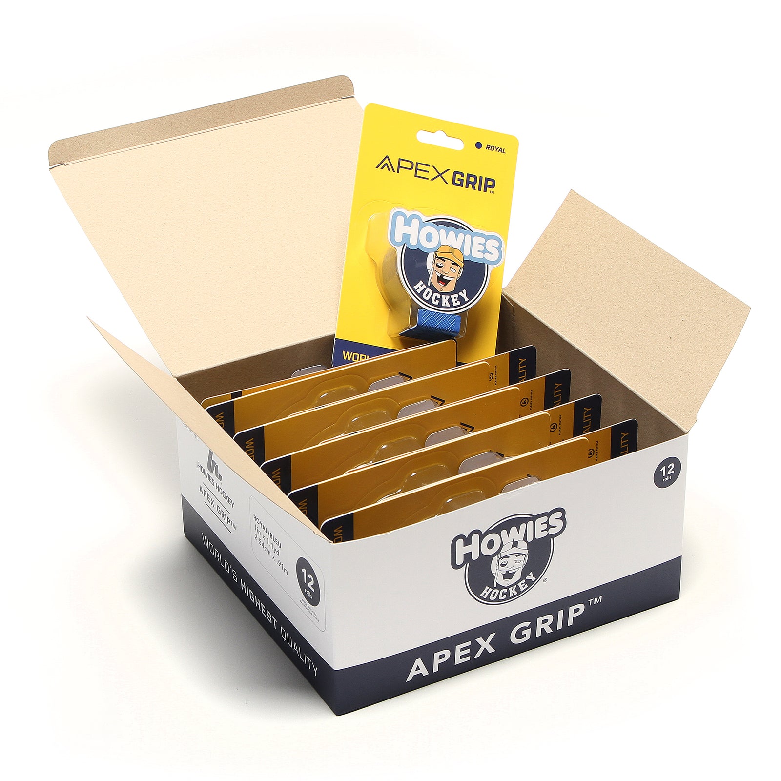 Howies Royal Blue APEX Grip Tape APEX Grip Howies Hockey Tape 12pk