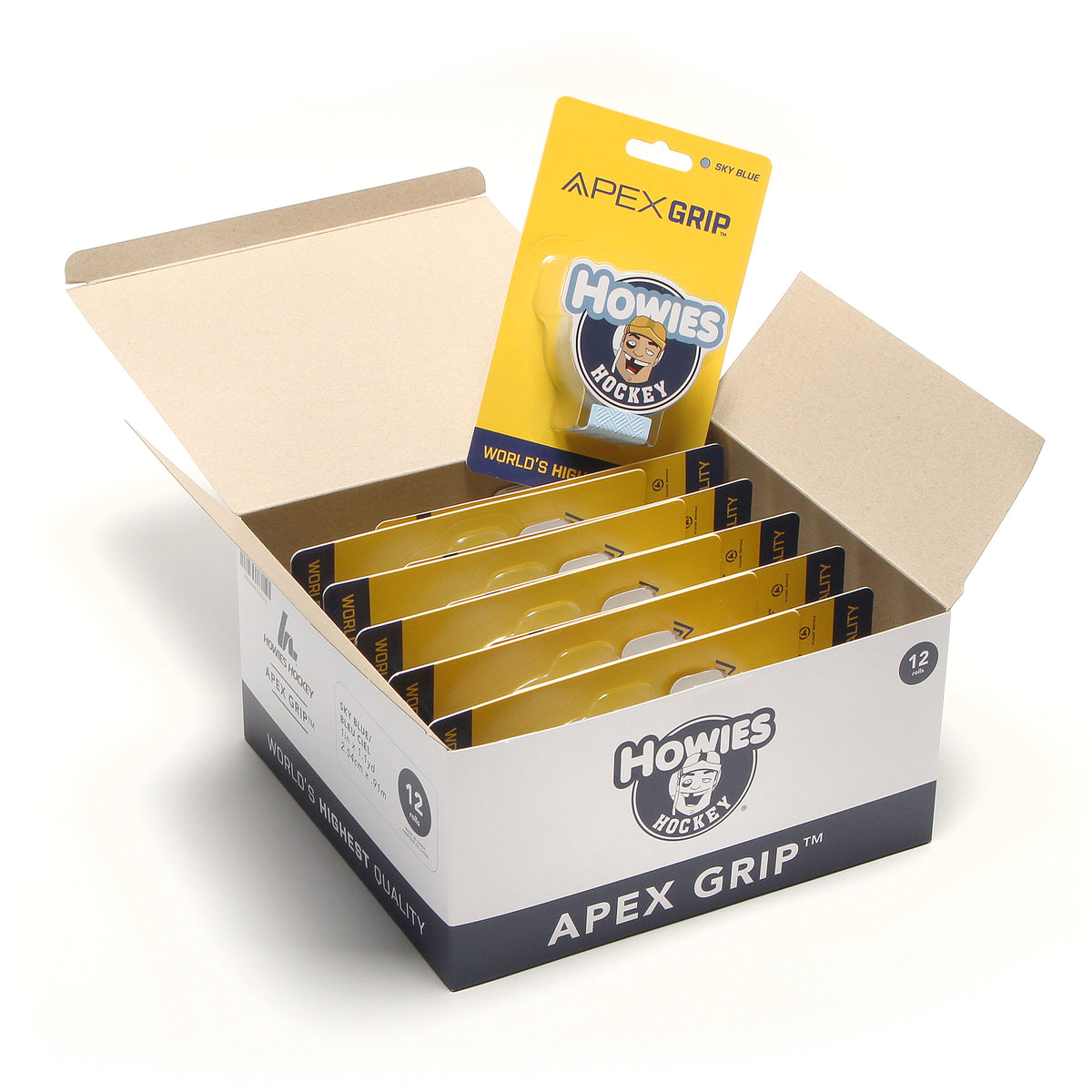 Howies Sky Blue APEX Grip Tape Apex Grip Howies Hockey Tape 12pk