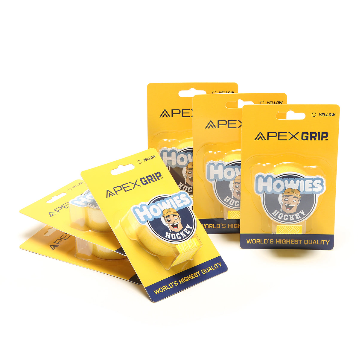 Howies Yellow APEX Grip Tape Apex Grip Howies Hockey Tape 6pk