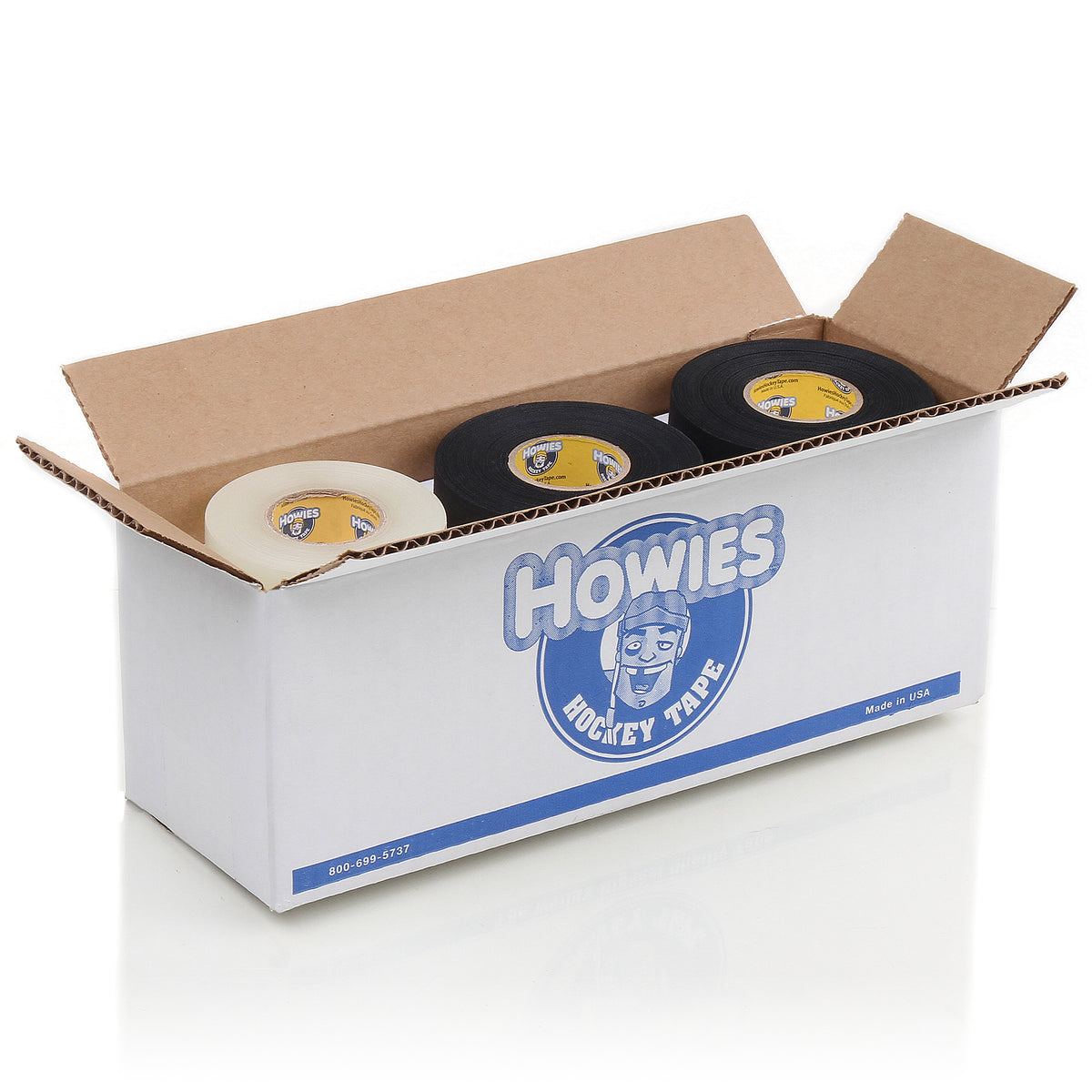 Howies Hockey Tape - 6 Black Cloth & 6 Clear Shin Pad Mixed Tape Cases Howies Hockey Tape