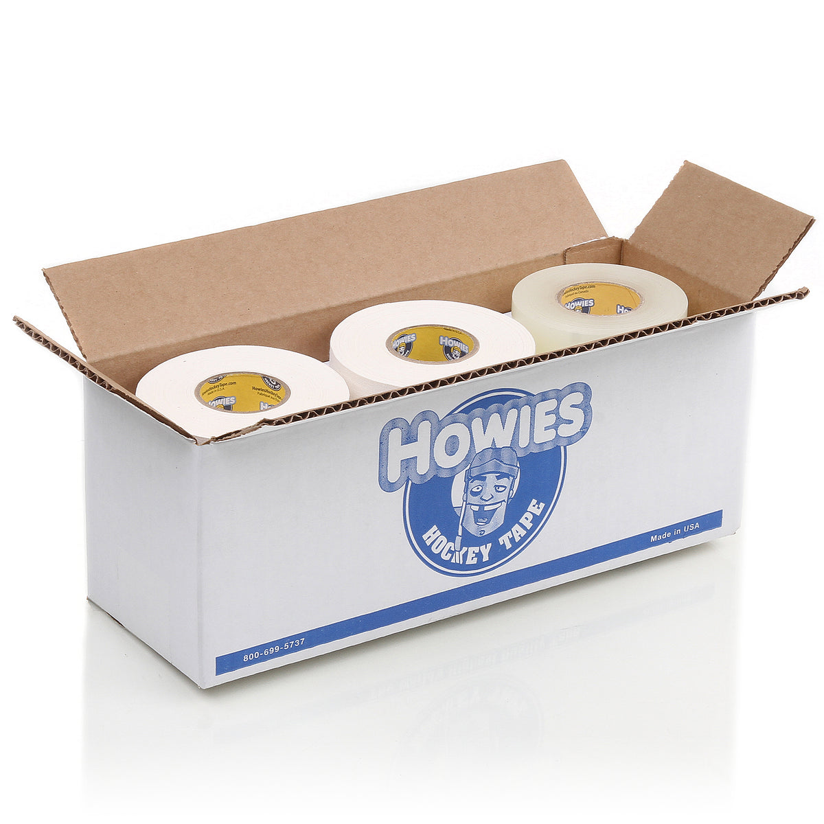 Howies Hockey Tape - 6 White Cloth & 6 Clear Shin Pad Mixed Tape Cases Howies Hockey Tape