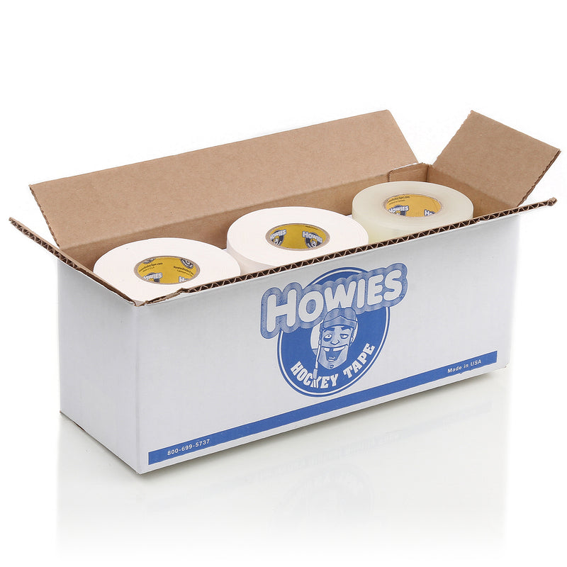 Howies Hockey Tape - 6 White Cloth & 6 Clear Shin Pad Mixed Tape Cases Howies Hockey Tape