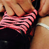 Pink laces in skate 