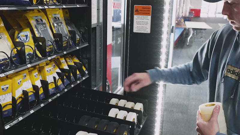 Video of Howies Vending Machine being loaded with tape