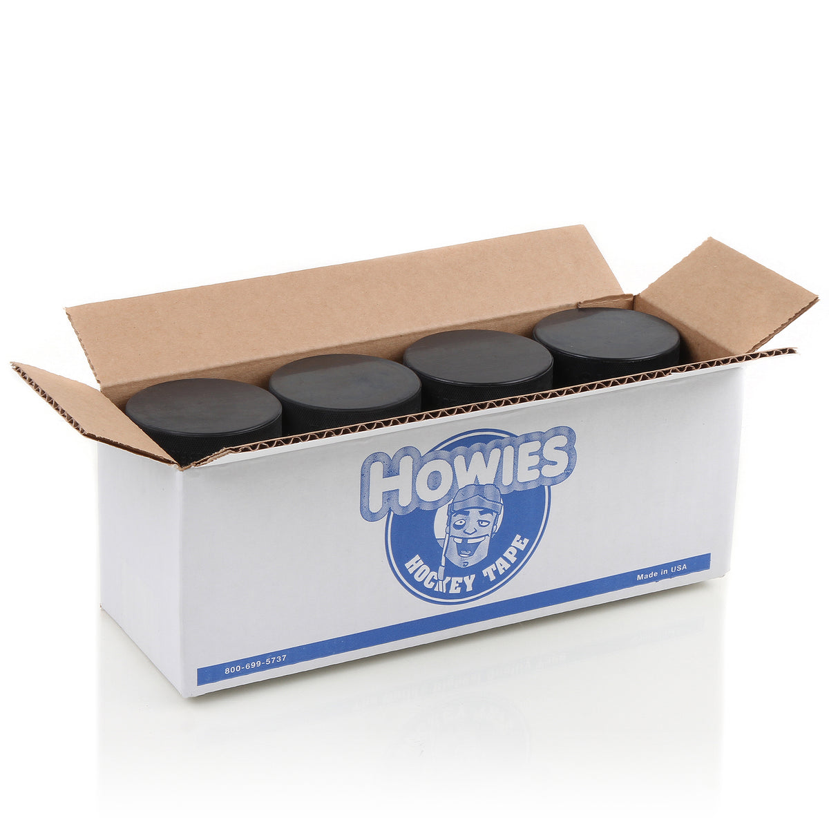 Howies Official 6oz. Mark-Less Black Hockey Pucks Hockey Pucks Howies Hockey Tape 25pk