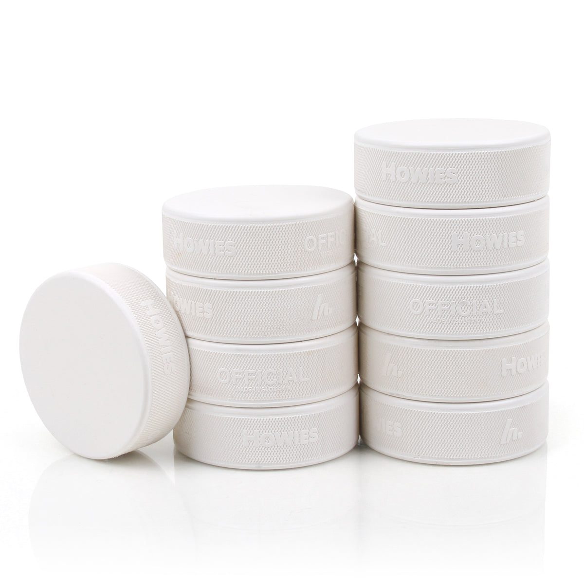 Howies White Training Hockey Pucks Hockey Pucks Howies Hockey Tape 10pk  