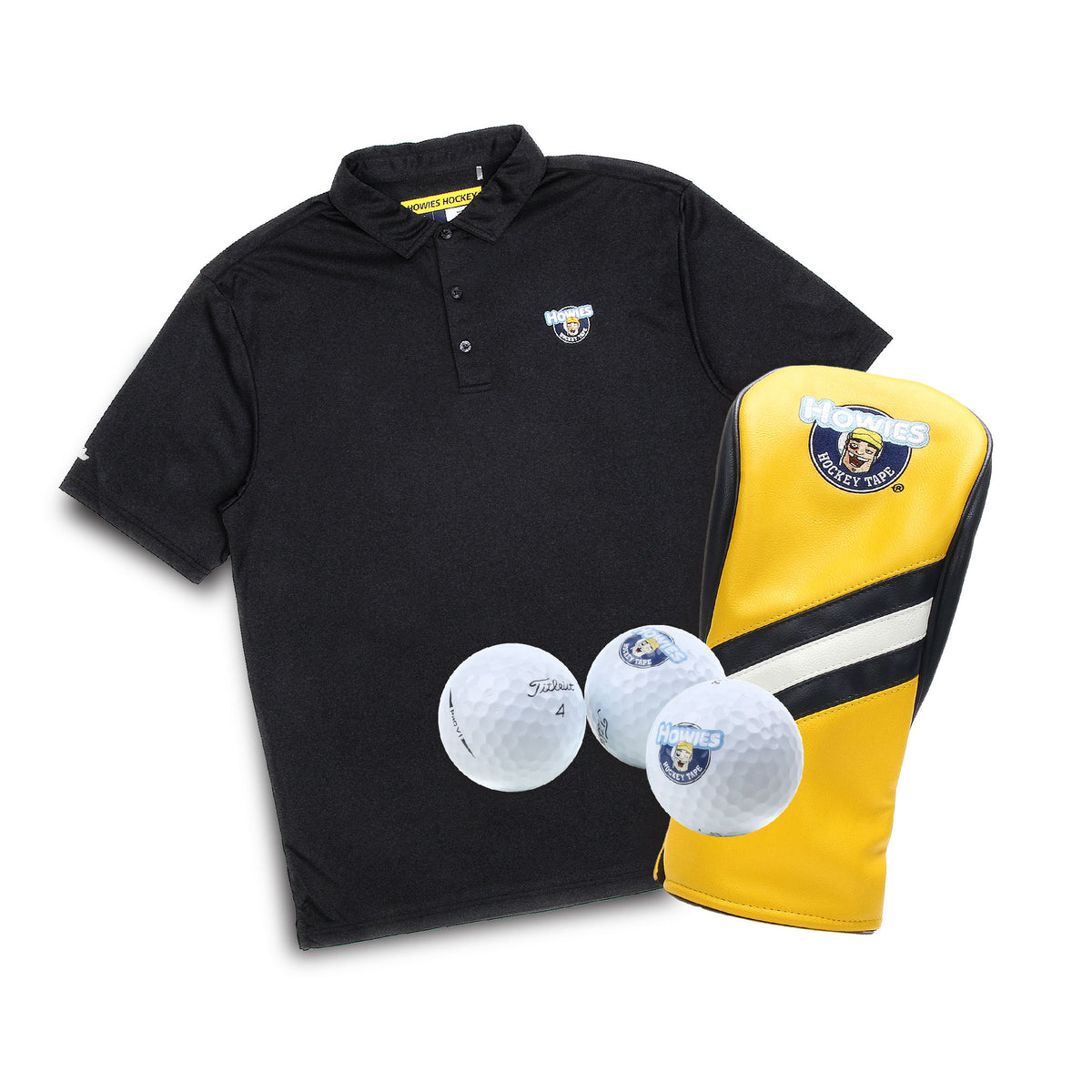 Performance Polo Combo Apparel Howies Hockey Tape Small Black 