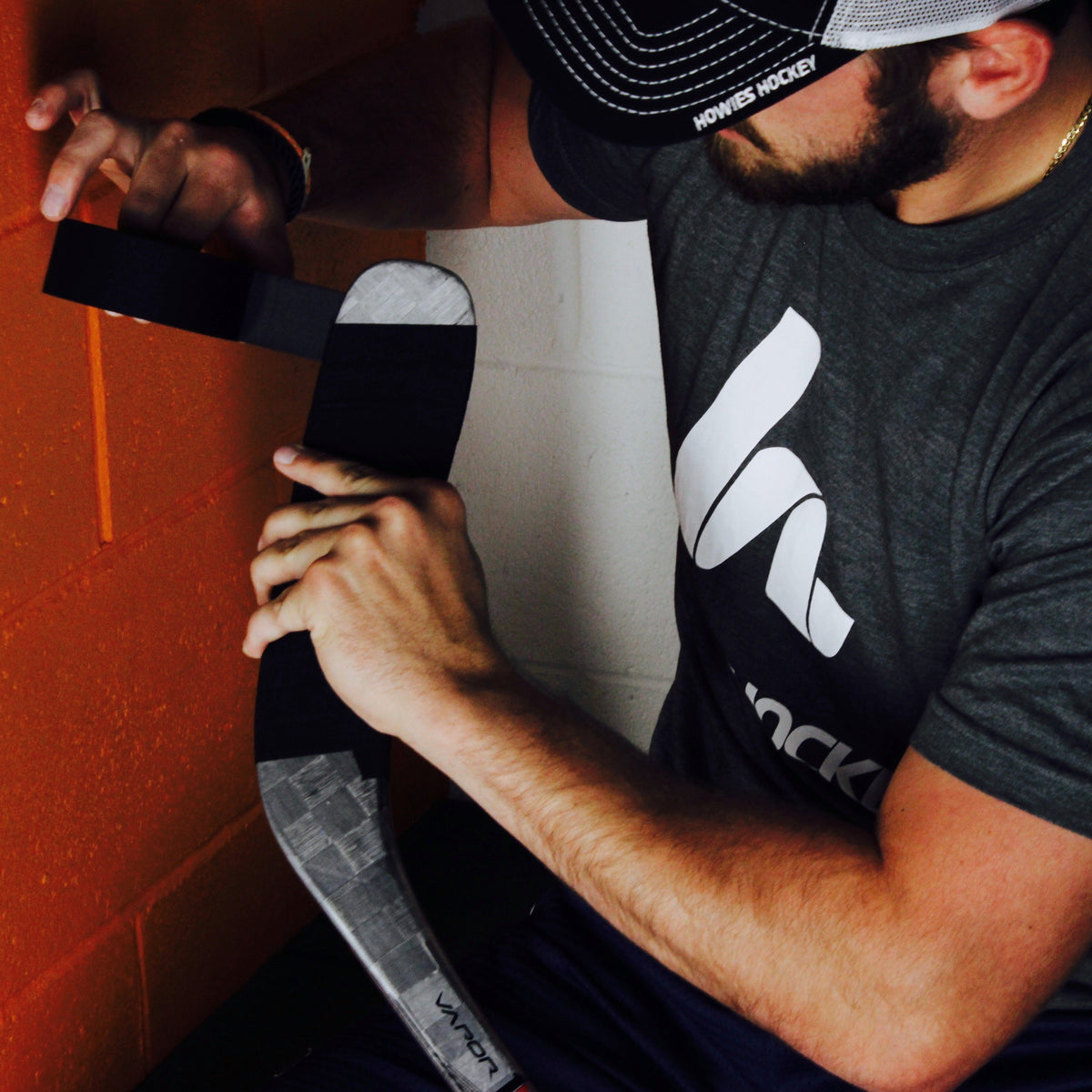 Howies 1.5" Black Cloth Hockey Tape Cloth Tape Howies Hockey Tape   