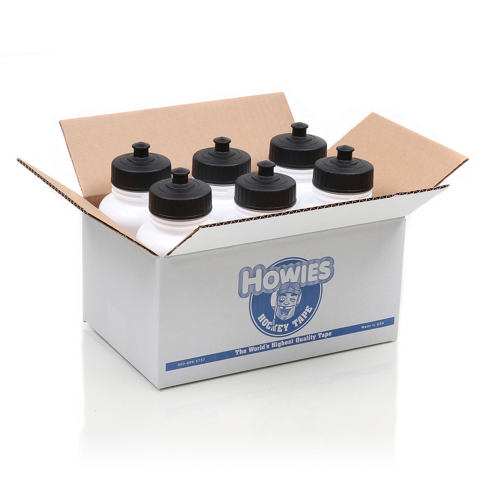 Howies Hockey White Water Bottle (1L) Water Bottles/Carriers Howies Hockey Tape 6pk  