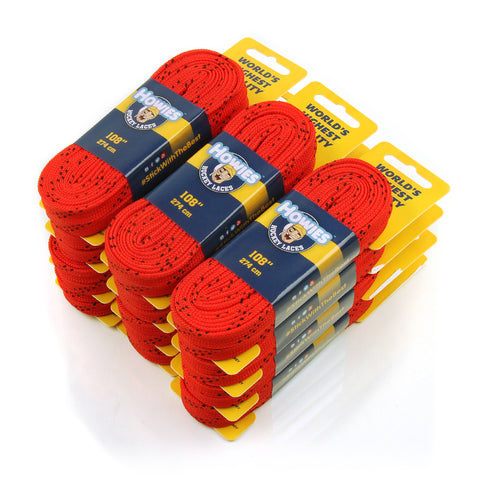 Howies Red Cloth Hockey Skate Laces Cloth Laces Howies Hockey Tape 12pk 72" 