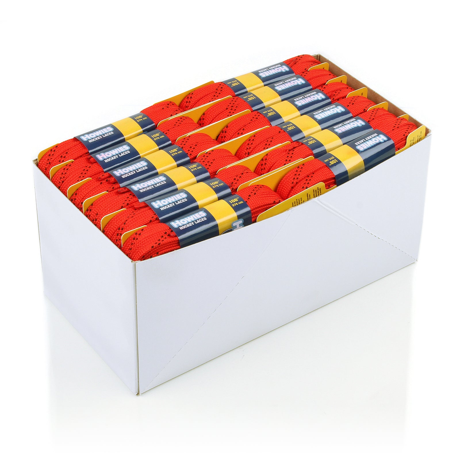 Howies Red Cloth Hockey Skate Laces Cloth Laces Howies Hockey Tape 18pk 72" 