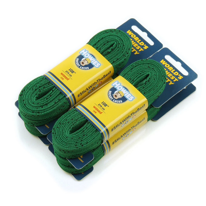 Howies Green Waxed Hockey Skate Laces Waxed Laces Howies Hockey Tape 4pk 72" 