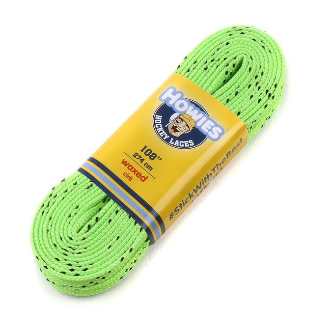 Howies Neon Green Waxed Hockey Skate Laces Waxed Laces Howies Hockey Tape 1pk 72" 