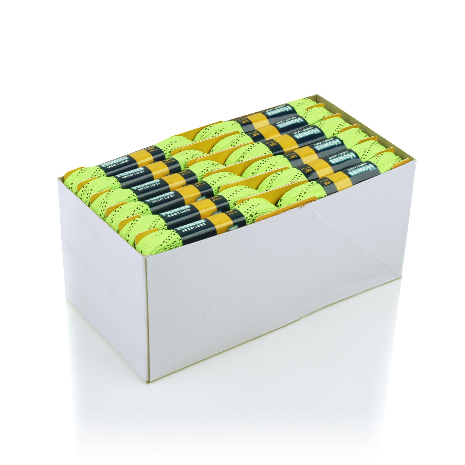 Howies Neon Green Cloth Hockey Skate Laces Cloth Laces Howies Hockey Tape 18pk 72" 