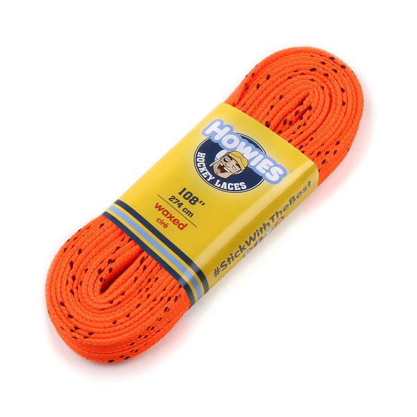 Howies Orange Waxed Hockey Skate Laces