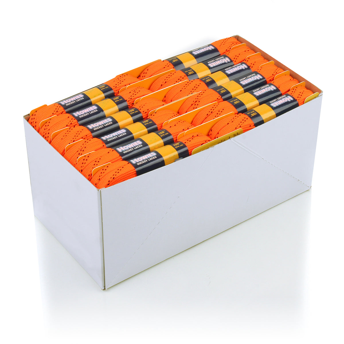 Howies Hot Orange Cloth Hockey Skate Laces Cloth Laces Howies Hockey Tape 18pk 72" 