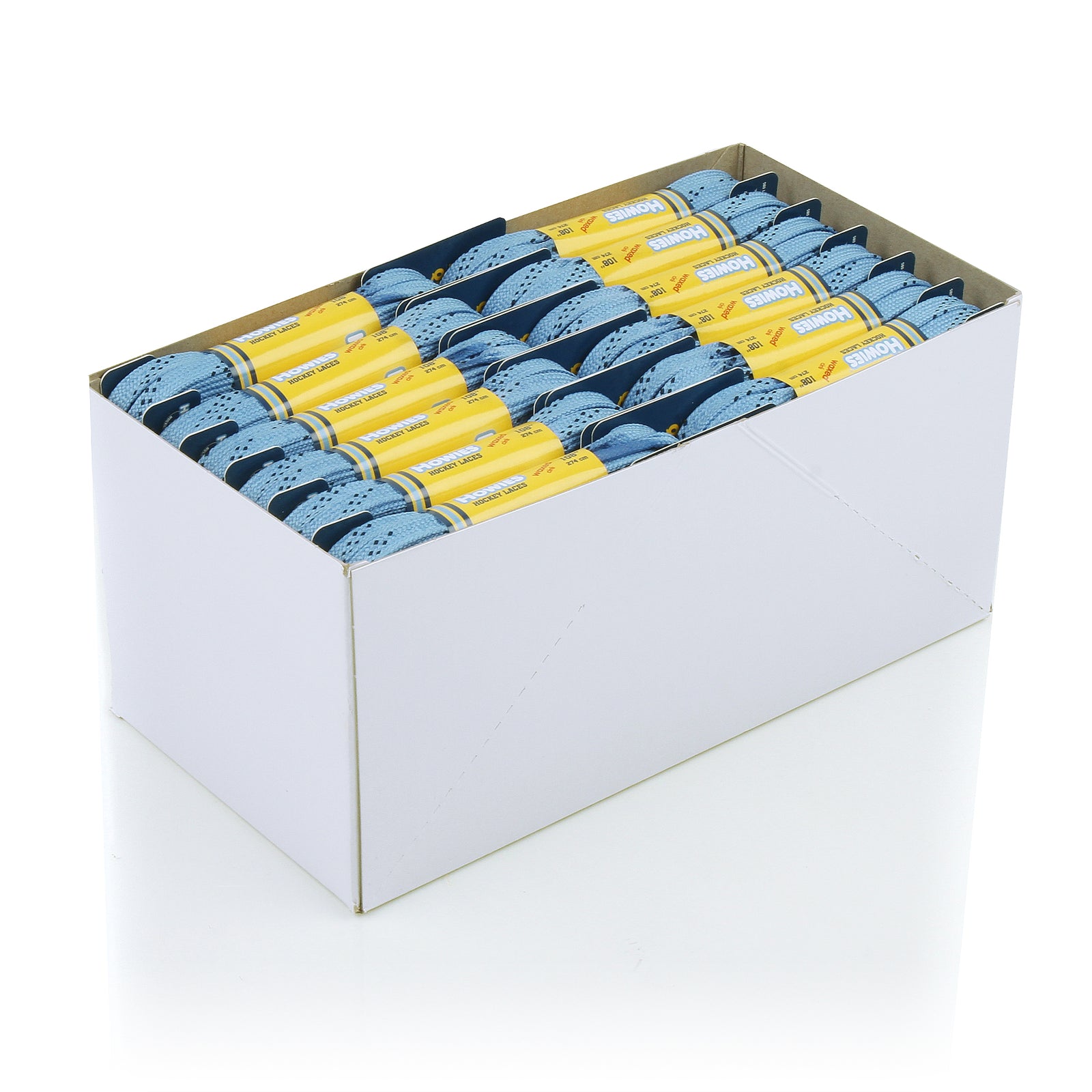 Howies Sky Blue Waxed Hockey Skate Laces Waxed Laces Howies Hockey Tape 18pk 72" 